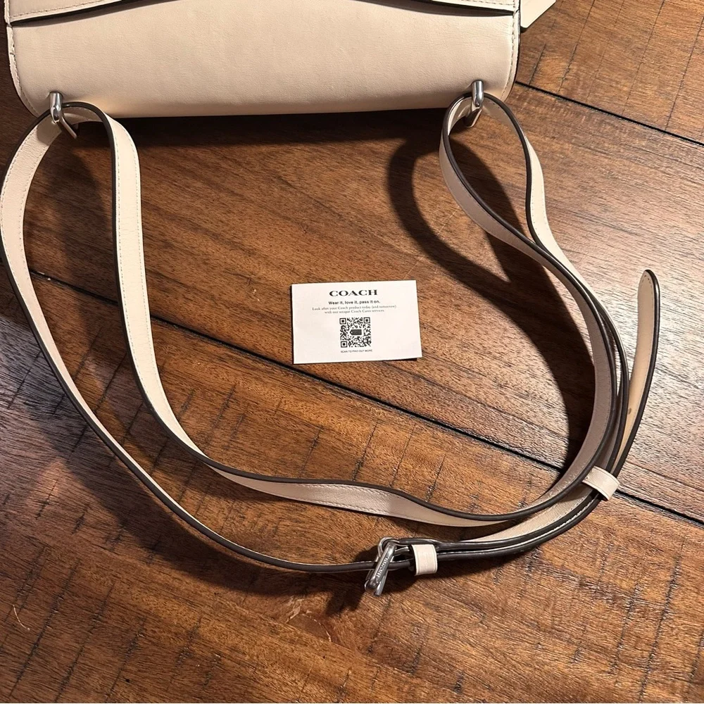 Coach Large Morgan Square Crossbody Bag in Chalk - Picture 6 of 13